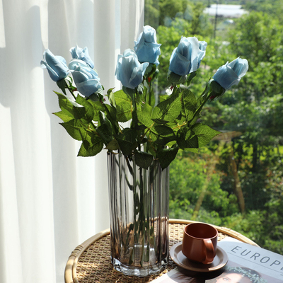 Good price Simulated Rose Texture Moisturizing Rose Bud Simulated Flower Home Decoration Wedding Handheld Flower Fake Flower Cross border Wholesale online