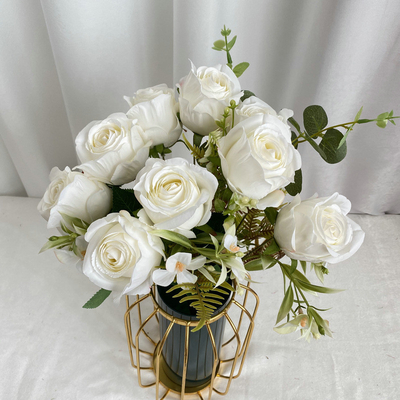 Good price Coated fabric 11 fork Milan rose wedding bride holding bouquet Nordic ins home decoration simulation rose online