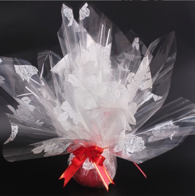 Good price Christmas Christmas fruit wrapping paper, flower packaging, transparent cellophane, English heart-shaped 70# bouquet gift wrapping paper online