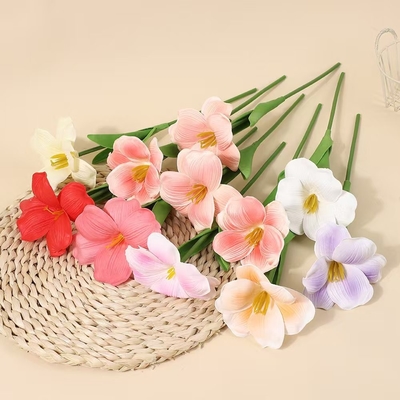 Good price Simulated Brownie Opening Tulip PU Simulated Flower Moisturizing Touch Wedding Living Room Decoration Bouquet Fake Flowers online