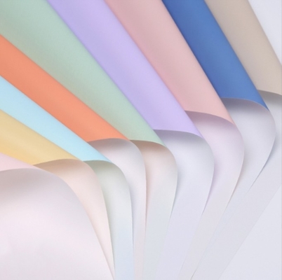 Good price Lizhiran fresh candy-colored packaging paper, Korean-style paper, solid color Ouya paper, waterproof thickened two-color paper online