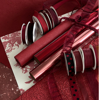 Buy Autumn And Winter Retro Ankora Red Series Flower Wrapping Paper Flower Bouquet Strap Flower Shop DIY Handmade Materials online manufacture