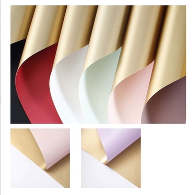 Good price Flower packaging paper, Valentine's Day dual-color film, waterproof gold paper, bouquet gift packaging paper materials online