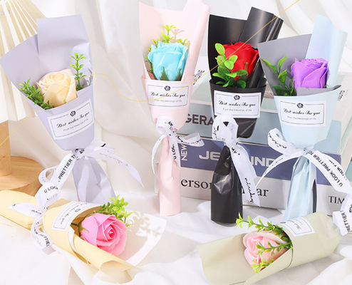 Buy Valentine's Day and Christmas gift, single lace rose soap flower, artificial flower, fresh and small souvenir mini bouquet online manufacture