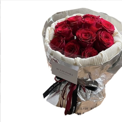 Good price Silver mirror flower wrapping paper, reflective silver light paper, PVC tin film, water ripple creative floral art packaging online