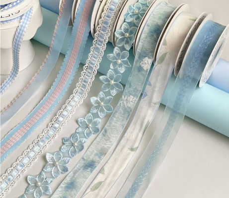 buy 3cm/2m Ribbon Satin Fresh Flower Bouquet Bow Tie Decorative Strap Floral Arrangement Handmade DIY Packaging Materials Washable online manufacture