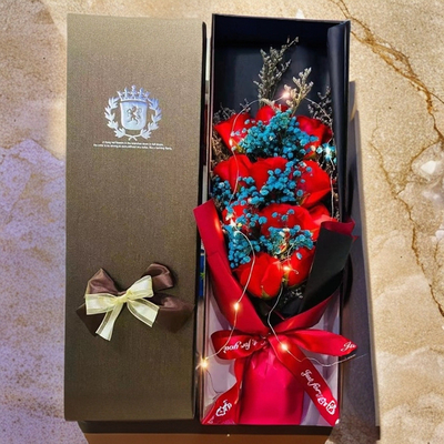 Good price Simulated eternal love, birthday fake rose gift box, bouquet, Valentine's Day flower, lover rose online