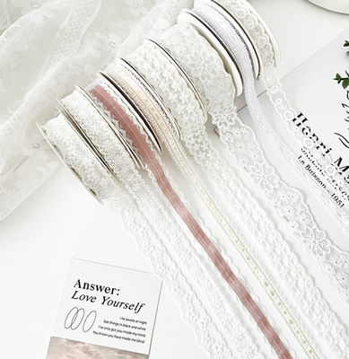 buy Washable Jacquard Lace Ribbon 1.6cm Width for Handmade DIY Batch Hair Decoration Flower Bouquet Tied Cake Gift Ribbon online manufacture