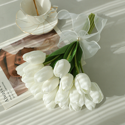 Buy Tulip bouquets, fake flowers, simulated flowers, living room decoration, floral arrangements, silk flowers, plastic flowers, dining table flowers, flower arrangements online manufacture