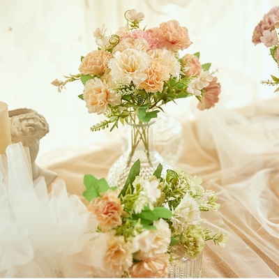 Buy Carnation simulation flower Spring color series Small handle flower Mother's Day fake flower Fresh soft decoration Silk flower Cross border hot selling artificial flower online manufacture