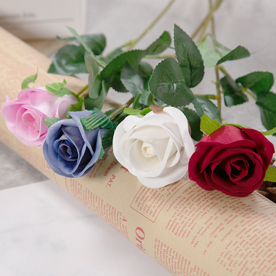 Buy Simulated Flower Mini Single Rose Fake Flower Home Decoration Handheld Flower Wedding Decoration Manufacturer Wholesale Fresh Flowers Dried Flowers online manufacture