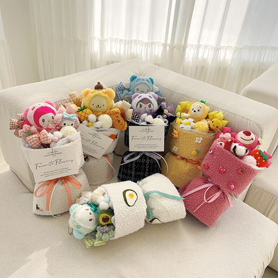 Buy Wholesale plush Sanrio dolls for your girlfriend and best friend's Valentine's Day cartoon doll bouquets online manufacture