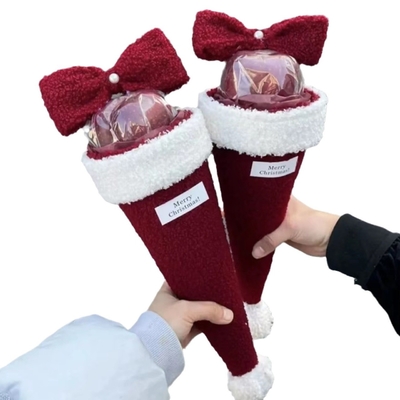 Buy Christmas bouquet, Christmas Eve single bow apple cone bouquet, handmade diy material package, Christmas gift online manufacture