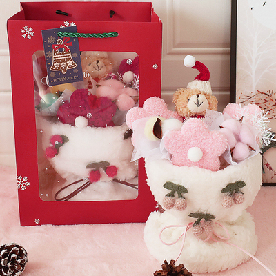 Buy Valentine's Day and Christmas gifts for your girlfriend and best friend: setting up a stall with dolls, bouquets, handmade plush toys, and flower gifts online manufacture