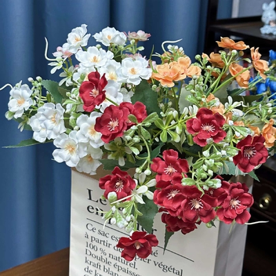 Buy Simulated Flower Pearl Chrysanthemum Bundle Small Daisy Wedding Home Decoration Cross border Fake Flower Ornament Wholesale Arrangement online manufacture