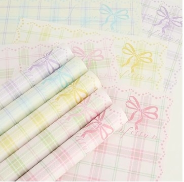 Buy 57*57cm Simple Grid Bouquet Packing Paper DIY Florist Wrapping for Floral Packaging online manufacture
