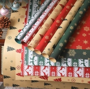Buy Christmas Tree Flower Packaging Paper Kraft Paper in Many Colors for DIY Arrangement online manufacture