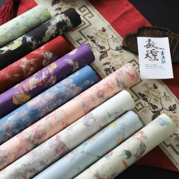 Buy 57*57cm Dunhuang Series Texture DIY Floral Flower Wrapping Paper for Unique Gift Wrapping online manufacture