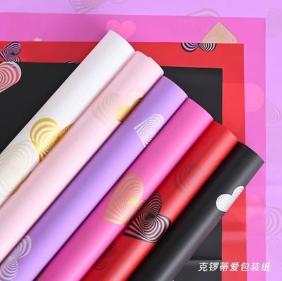 Buy Florist Wrapping Nosa Paper Series Croti Love Flower DIY Gift Packaging Heart-Shaped Waterproof Film Flower Bouquet Bag online manufacture