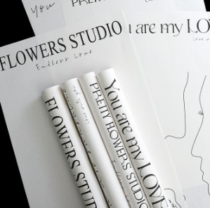 Buy 57*57cm Ins Simple Internet Celebrity Paper Waterproof Floral Flower Packaging Paper Shipping Time 30-45Days online manufacture