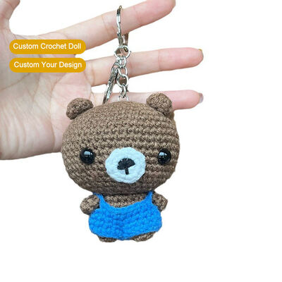Buy Wholesale Custom Handmade Crochets Plush Toy Animal Character Anime Figure Doll Crochet Keychain for Car Home Decoration online manufacture
