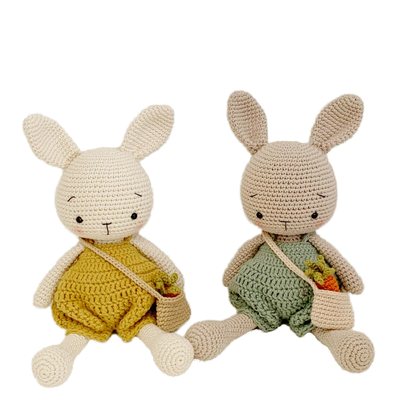 Buy Wholesale Handmade Knitted Amigurumi Crochet Plush Animal Dolls Cotton Stuffed Bunny Toys for Kids for Sleep online manufacture