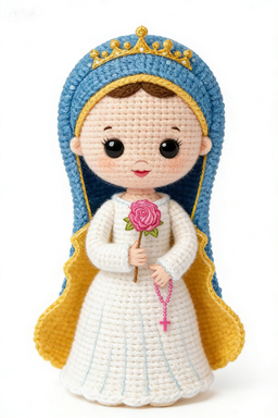 Buy Kiva Handmade Crochet Saint Doll, Cute Religious-Style Plush Toy, Creative Hand-Knitted Doll online manufacture