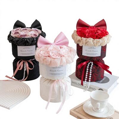 Buy Cartoon Bow Soap Bouquet Exquisite Simulation Rose Eternal Flower Modern Art Birthday Gift Girls Tanabata Valentine's Day China online manufacture