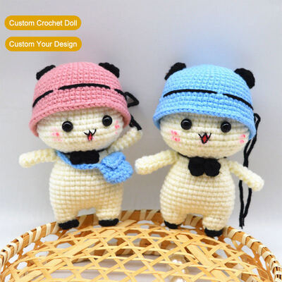 Buy Custom Baby Crochet Animal Cotton Crochet Plush Toy Handmade Small Amigurumi Animals Crochet Dolls online manufacture