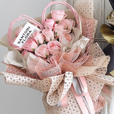Good price 50cm*5Y Flower Bouquet Plastic Wrapper Polyester Christmas Decorative Mesh Roll online