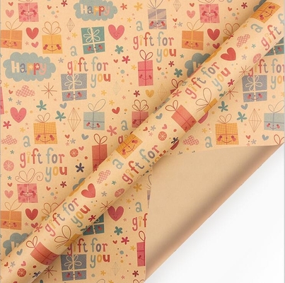 Buy Multifunctional Brown Kraft Christmas Xmas Gift Wrap Paper Roll 50X70CM online manufacture