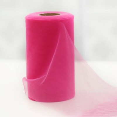 Good price Stamp Pattern Plain Polyester Soft Tulle Rolls 100 Yards Organza Material online