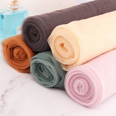Good price High Density Wedding Dress Tulle Fabric 160cm Bridal Illusion Mesh Fabric online