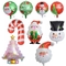 Wholesale Christmas tree Snowman walking stick aluminum foil balloon christmas tree foil cane balloon candy