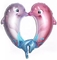 Wholesal Hot sale cartoon dolphin party foil helium balloons for birthday or festival