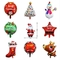 Wholesal Merry Christmas Foil Balloon Christmas Tree Shape Snowman Star Decoration