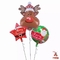 Wholesal New 2023 Christmas Hat Bell Gift Box Aluminum Film Balloon  Merry Christmas Party Event Background Decoration