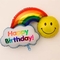 Wholesal New Extra-Large Size Rainbow Smiling Face Foil Balloons Wholesale Inflatable Cloud Double Print Mylar Balloon