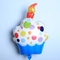 Wholesal new style birthday cake gifts shape helium foil mylar balloons for happy birthday baby girl party decoration