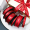 Red Double Face Satin Grosgrain Printed Ribbon Christmas Packaging Gift