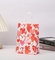 Red 80gsm Kraft Paper Gift Bags Love Heart Printed Paper Goodie Bags With Handles
