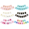 Colorful Linen Bunting Flags Streamers for Birthday Party Decoration