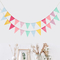 Colorful Burlap Linen Bunting Flags Pennant Banner For Happy Birthday Party