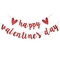 10.5cmx16cm Glitter Heart Party Decoration Items Happy Valentines Day Sign Banner
