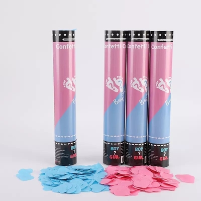Good price 30cm Pink confetti cannons for sale, gender reveal confetti cannon online