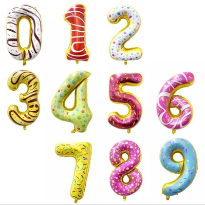 Good price Wholesale New hot designs 32inch Balloon 0-9 number balloons Donuts Foil Balloon birthday Party Decoration Ball online