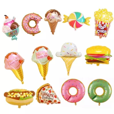 Good price Wholesale Dessert Balloons Birthday Party Wall Children Toys Ice Cream Donuts Candy Foil Balloons online