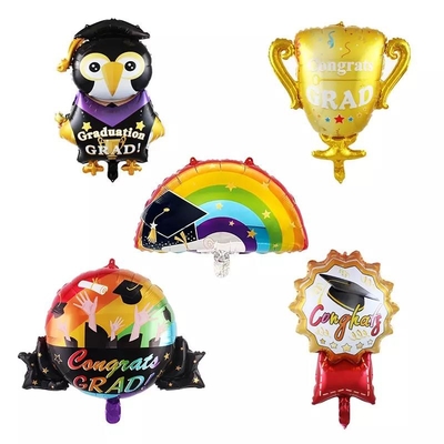 Good price Graduation Trophy Outstanding Student Woodpecker Medal Rainbow Shaped Foil Balloon online