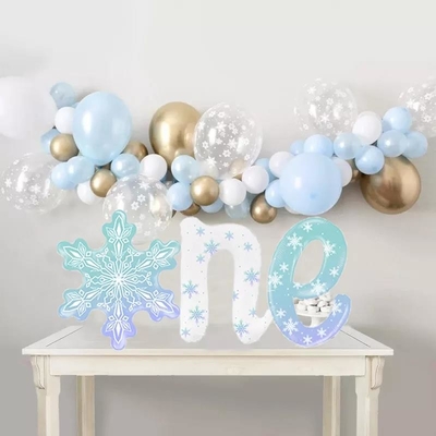 Good price Wholesal Snowflake One Birthday Balloon Winter Birthday Balloon Winter Birthday Party Decor Snowflake Foil Balloon online