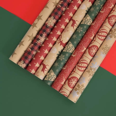 Good price Christmas Wrap Paper 50*70cm 80g Kraft Paper Gift Paper Wrapping online
